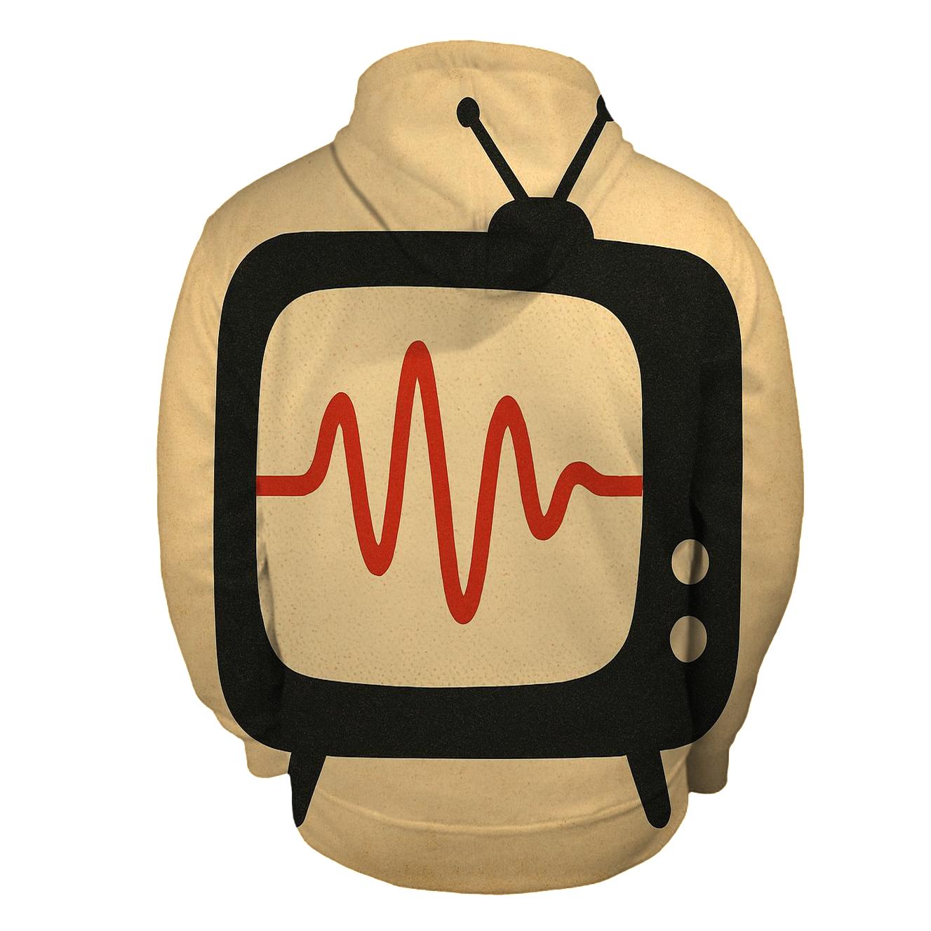 Retro TV Soundwave Screen printed hoodies