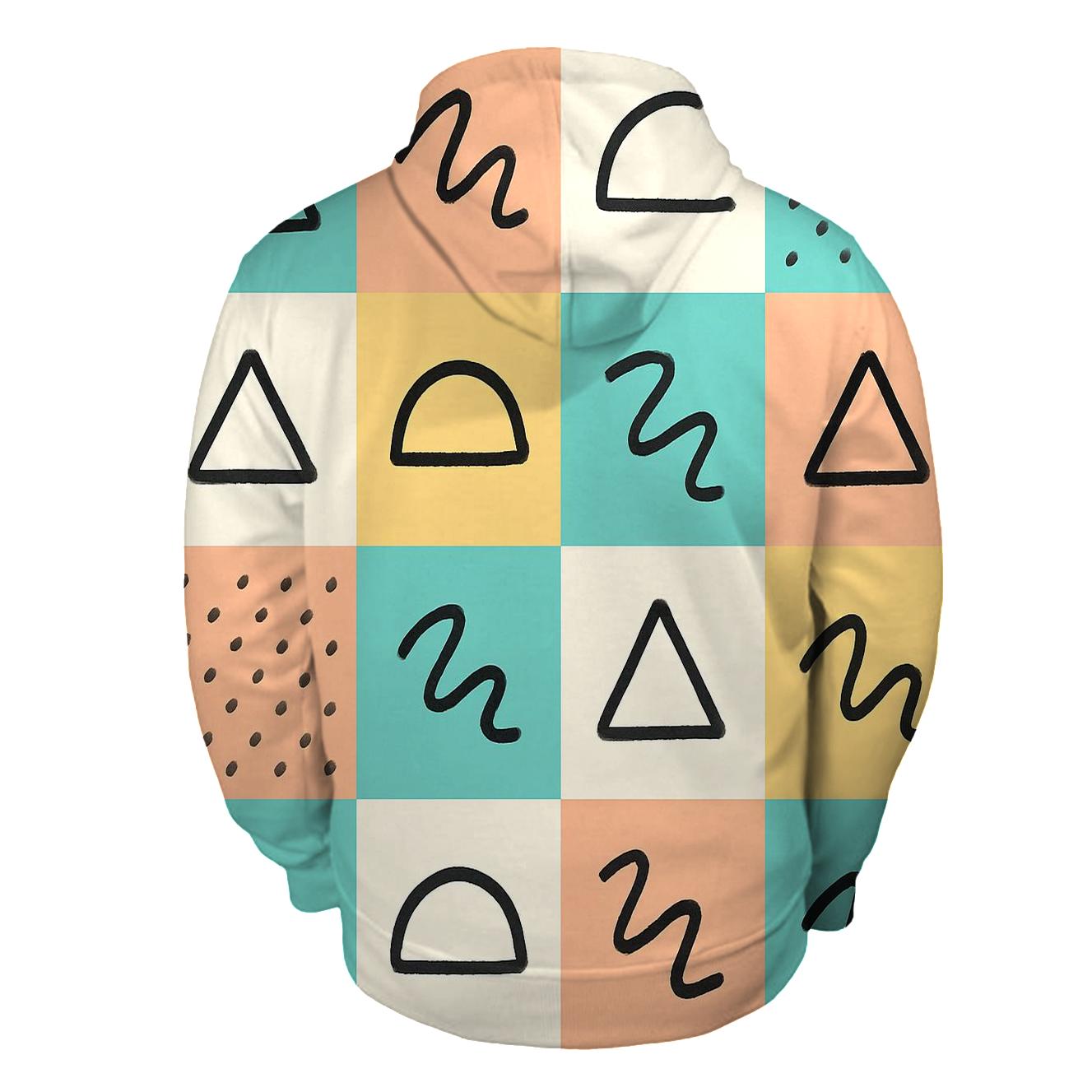 Memphis Notebook Doodle Grid hoodie styles