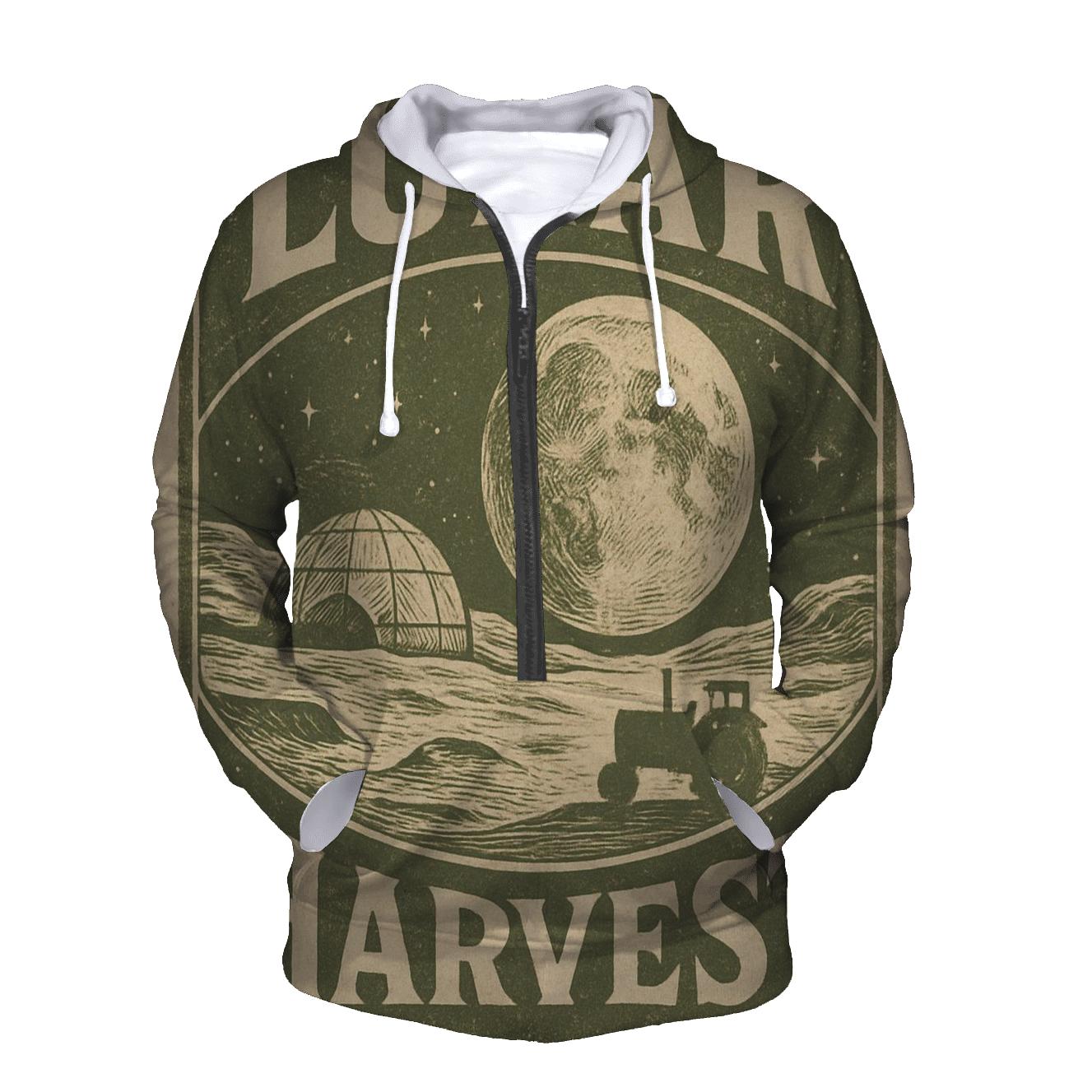 Sepia Lunar Farm Produce Crate Label custom hoodies