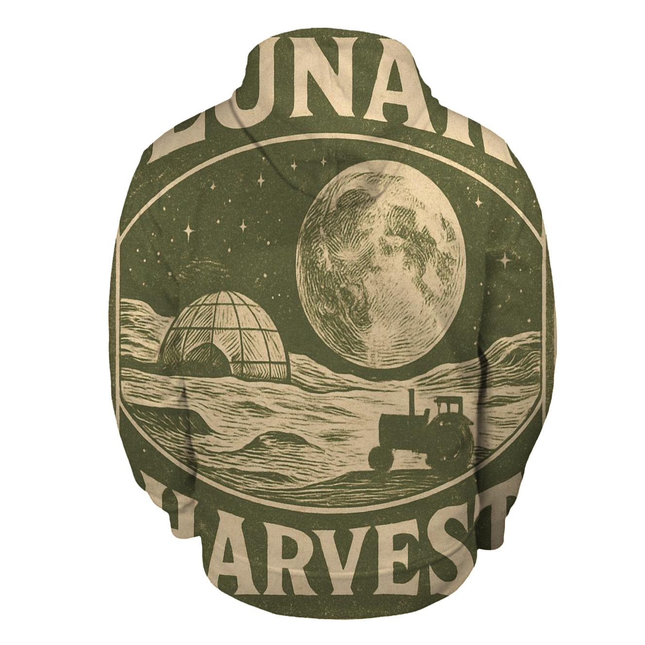 Sepia Lunar Farm Produce Crate Label custom hoodies