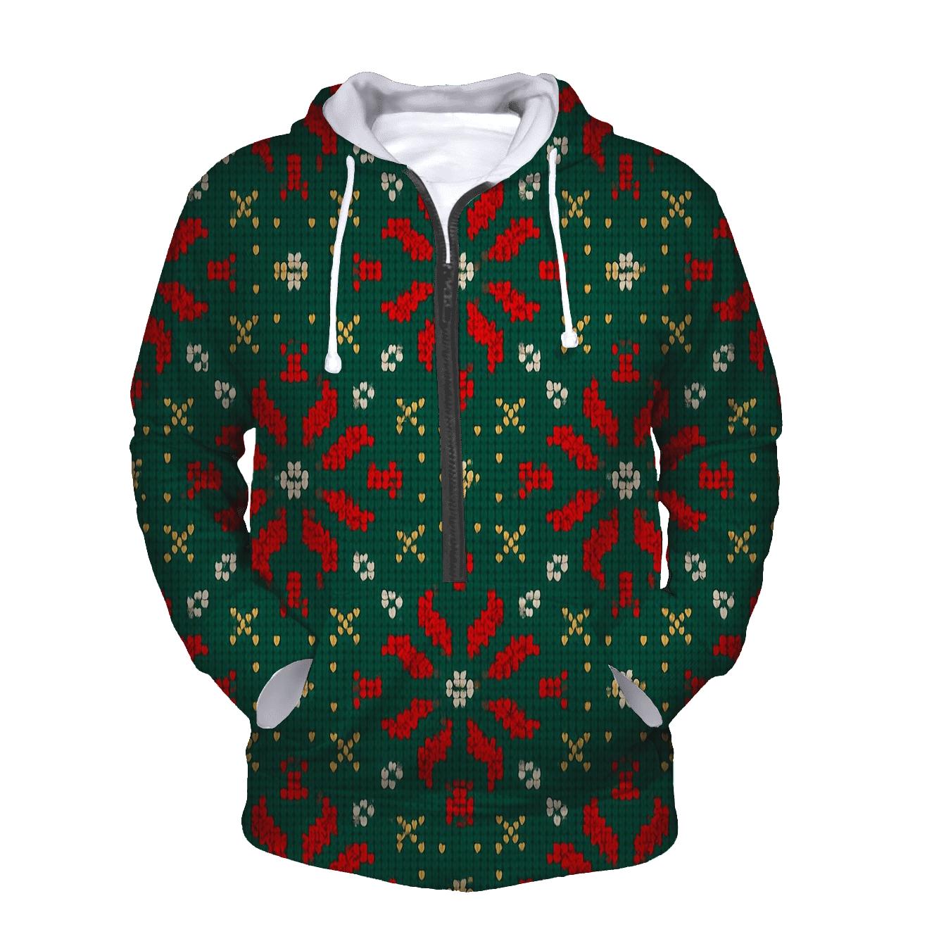 Ornament Pinwheel Carousel Design printed hoodies