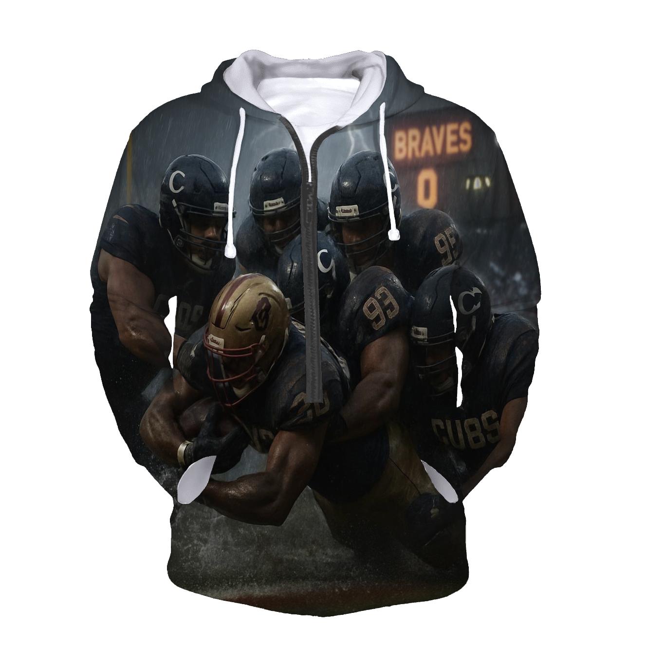 Rainstorm Goal Line Stand zip-up hoodies