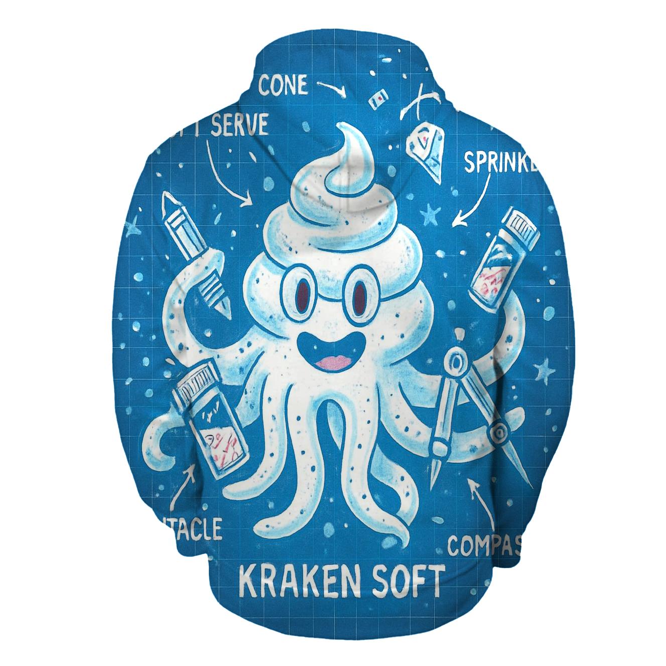Ice Cream Kraken Blueprint premium hoodies