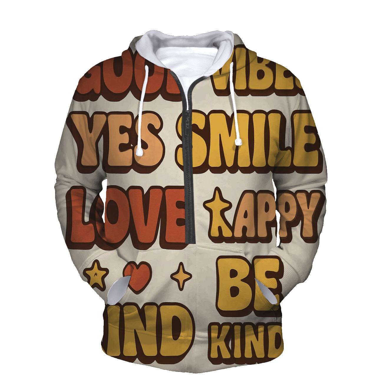 Seventies Typography Sticker Collage designer hoodies