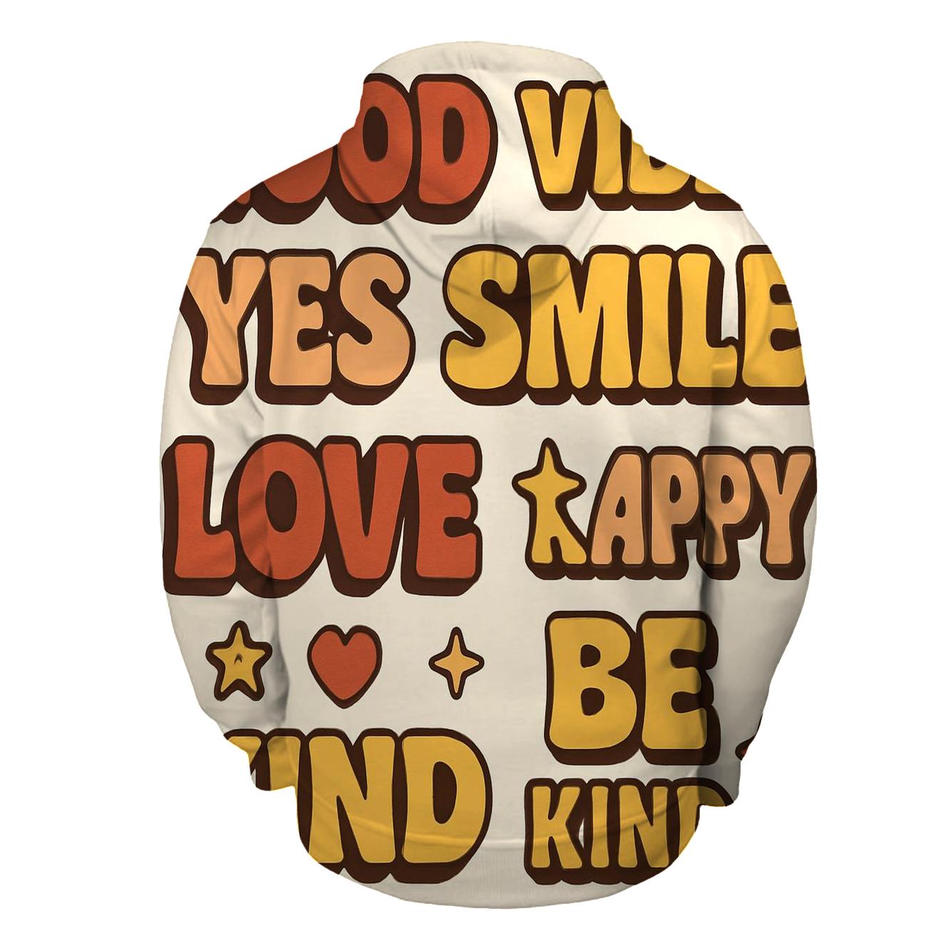 Seventies Typography Sticker Collage designer hoodies