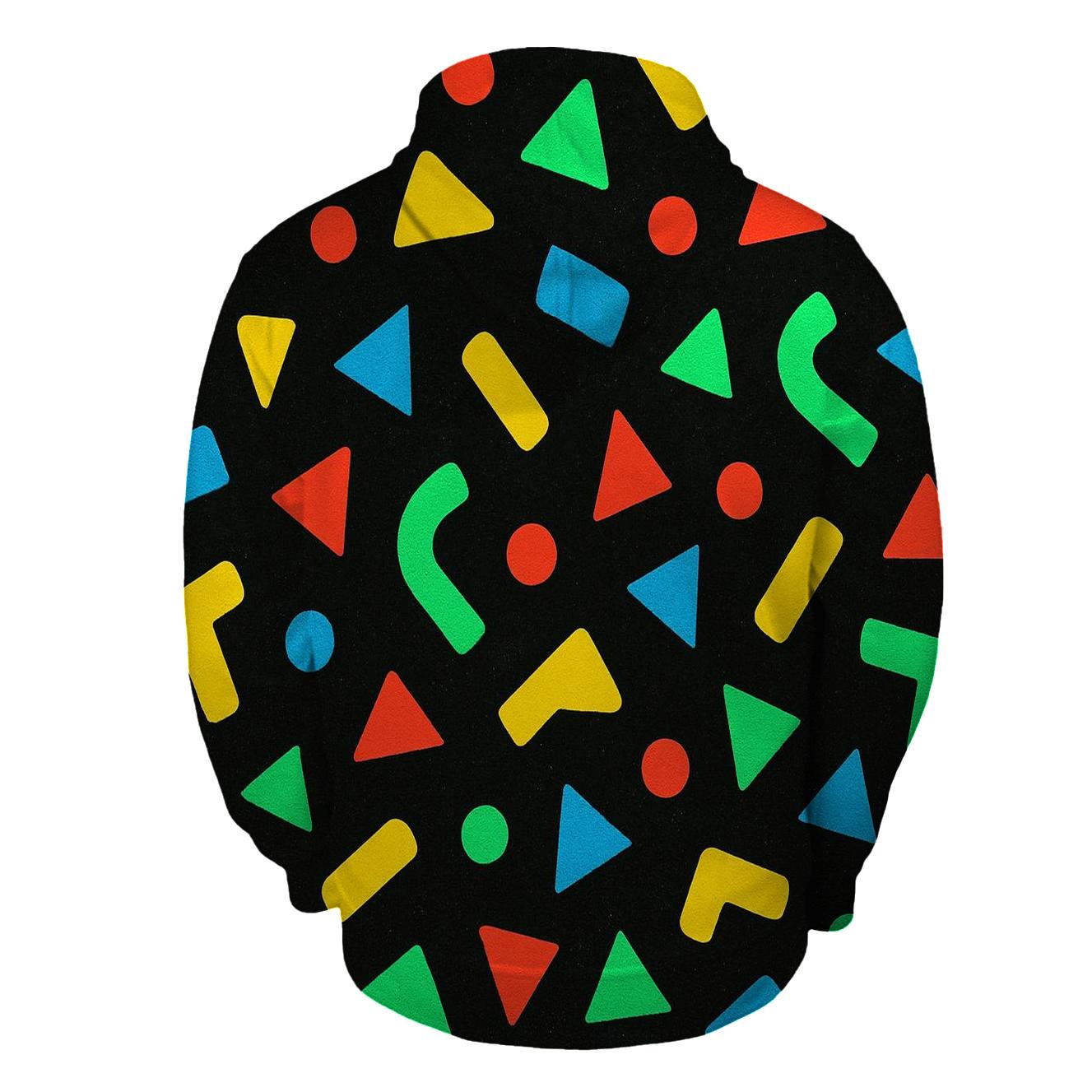 Arcade Carpet Confetti Geometry zip-up hoodies