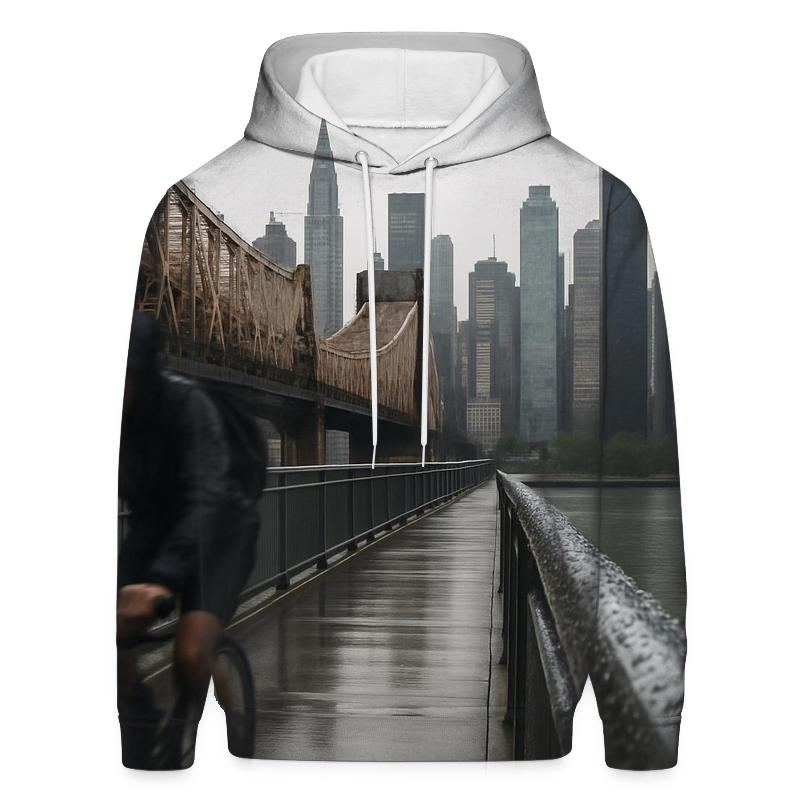 Rain Glazed Midtown From The Queensboro Bridge Walkway heavyweight hoodies