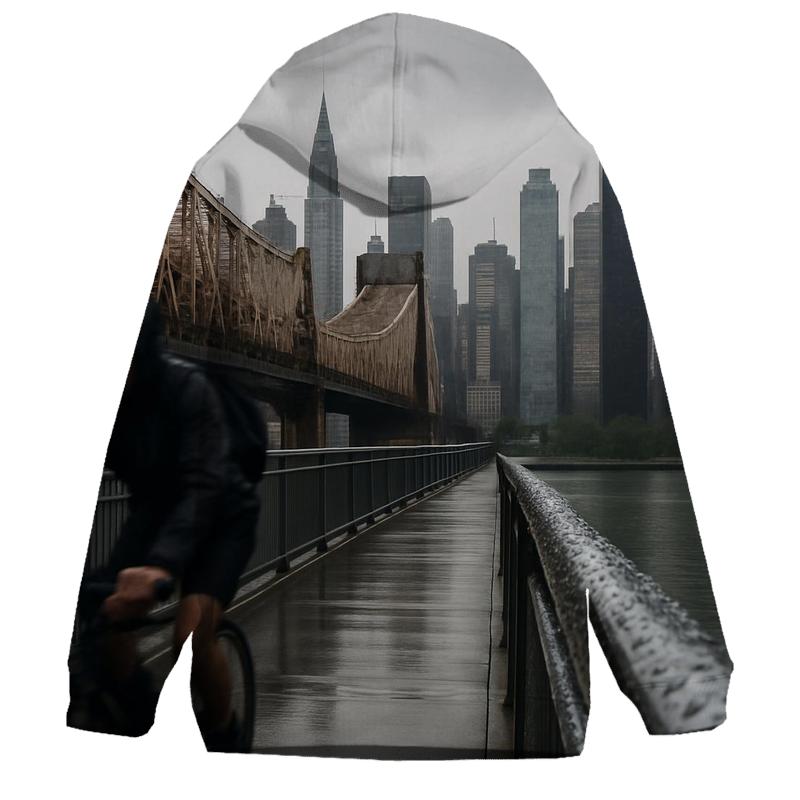 Rain Glazed Midtown From The Queensboro Bridge Walkway heavyweight hoodies
