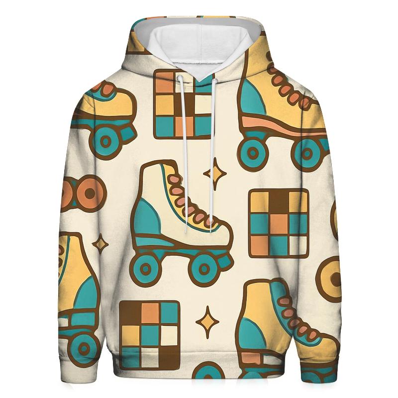 Groovy Roller Rink Tiles designer hoodies