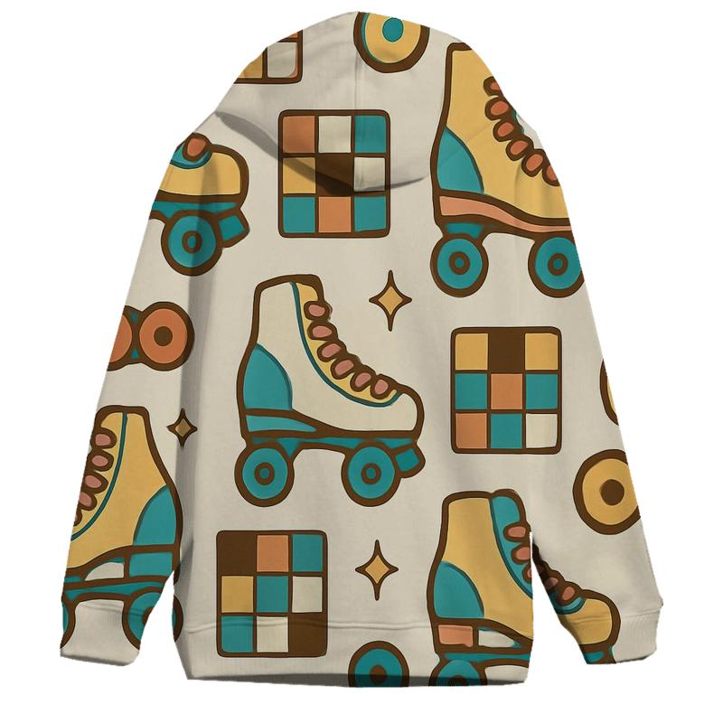 Groovy Roller Rink Tiles designer hoodies