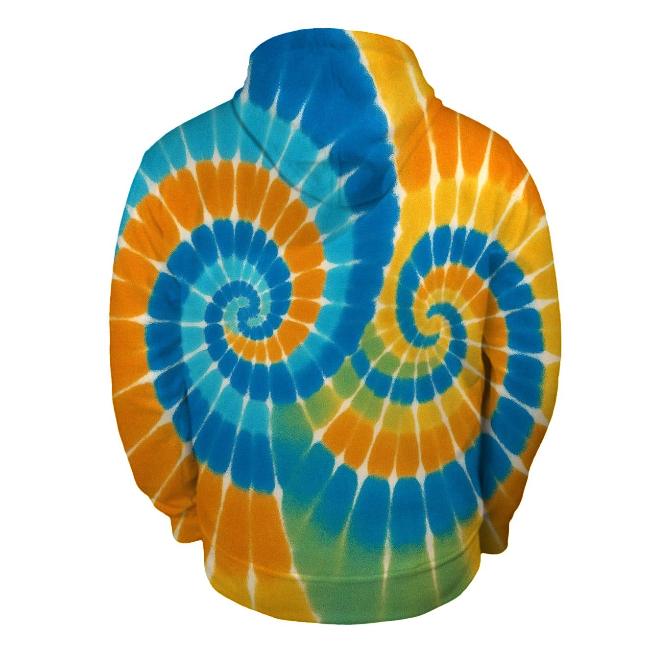 Double Spiral Binary Vortex printed hoodies