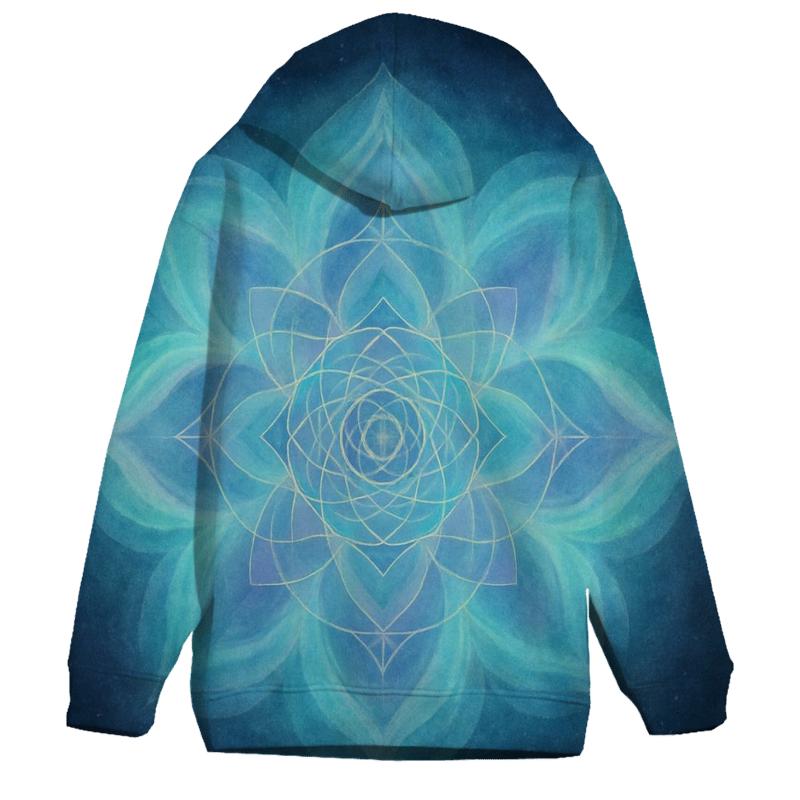 Aurora Breath Mandala embroidered hoodies