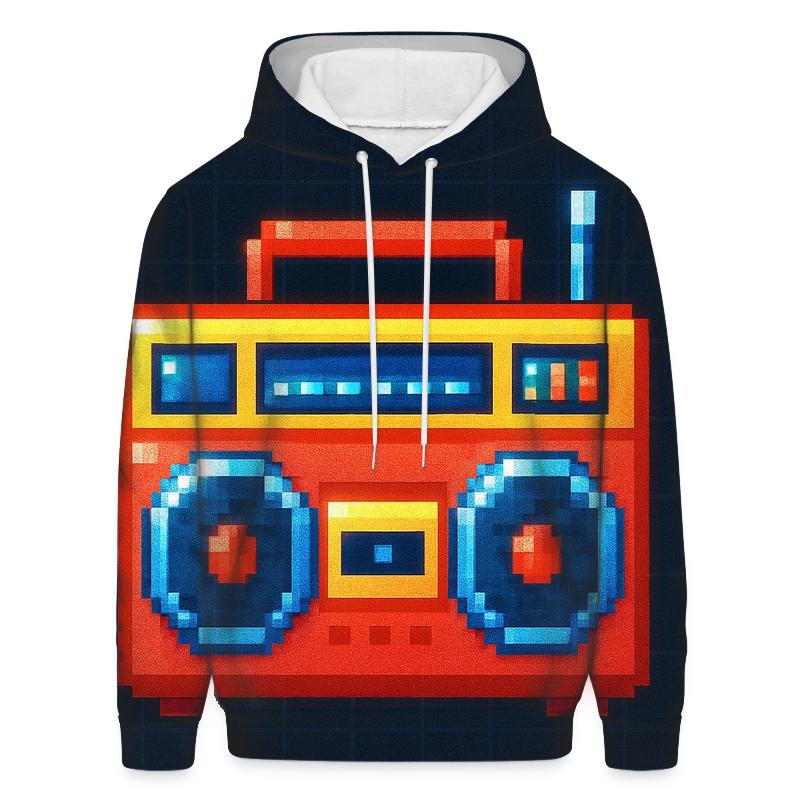Pixel Arcade Boombox embroidered hoodies