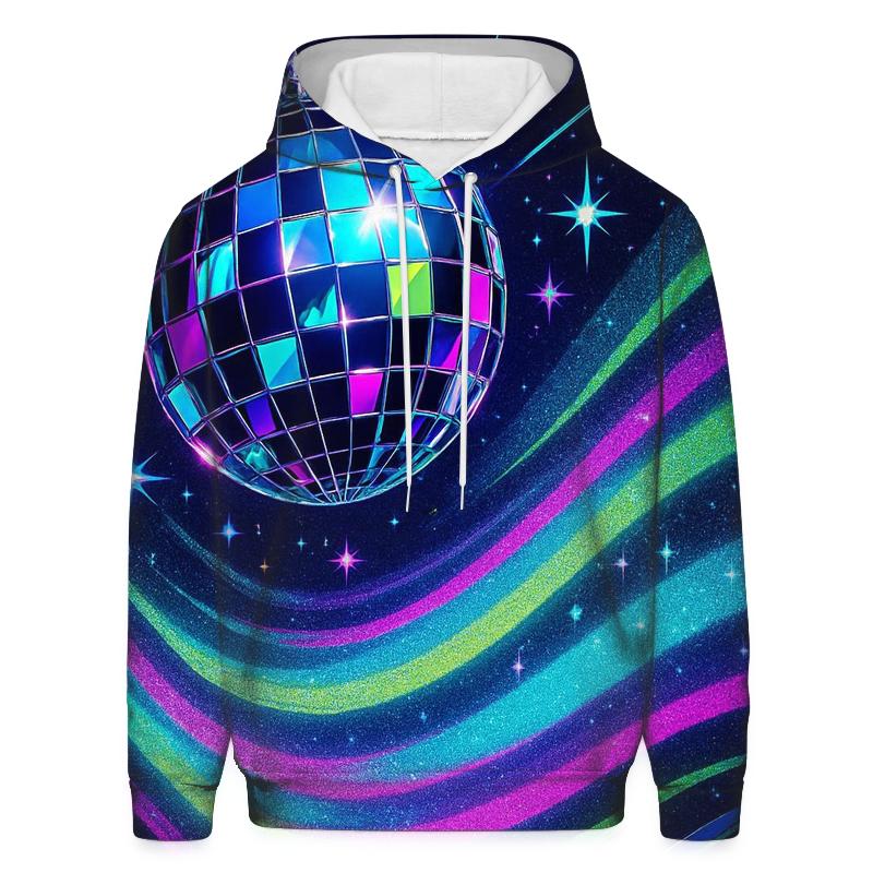 Neon Aurora Disco Prism custom hoodies