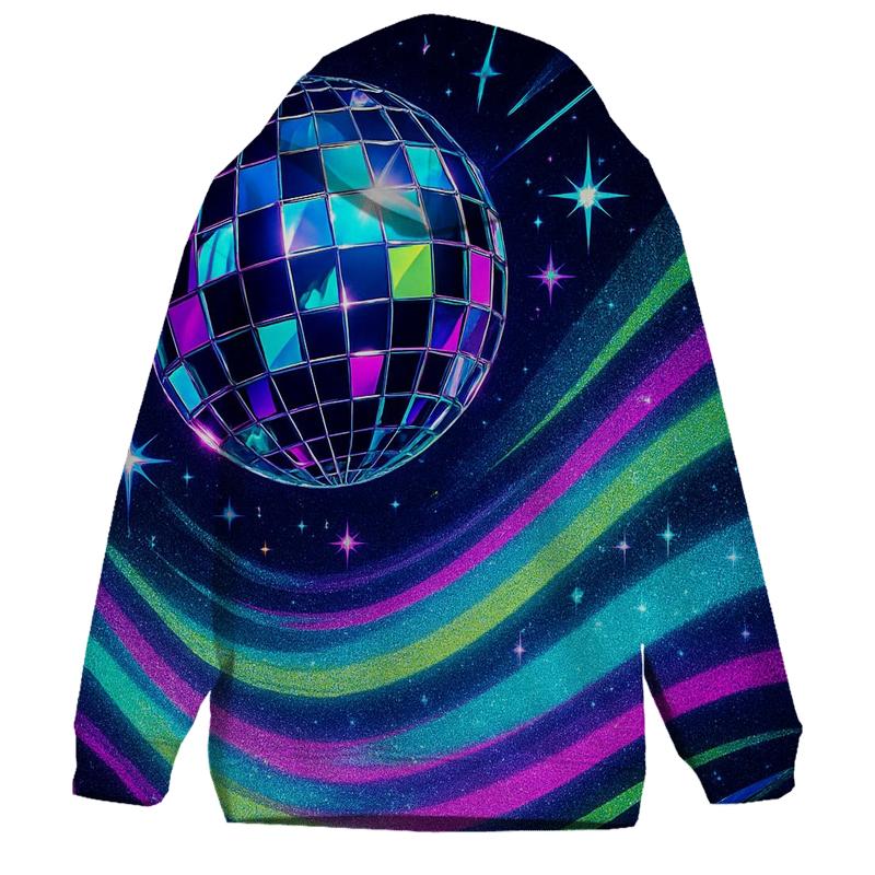 Neon Aurora Disco Prism custom hoodies
