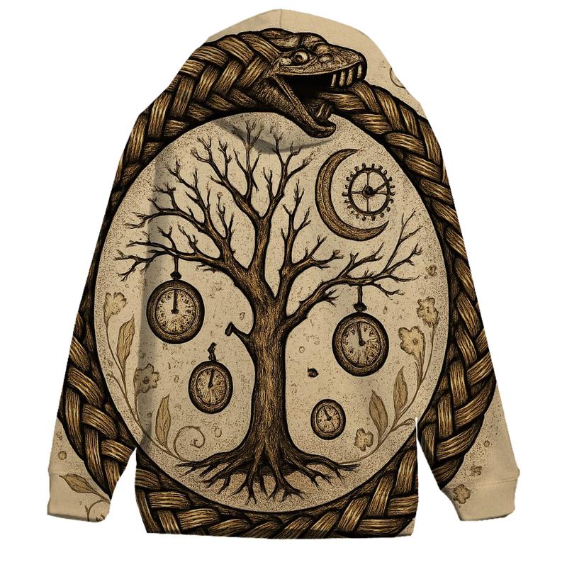 Ouroboros Clockwork Orchard zip-up hoodies