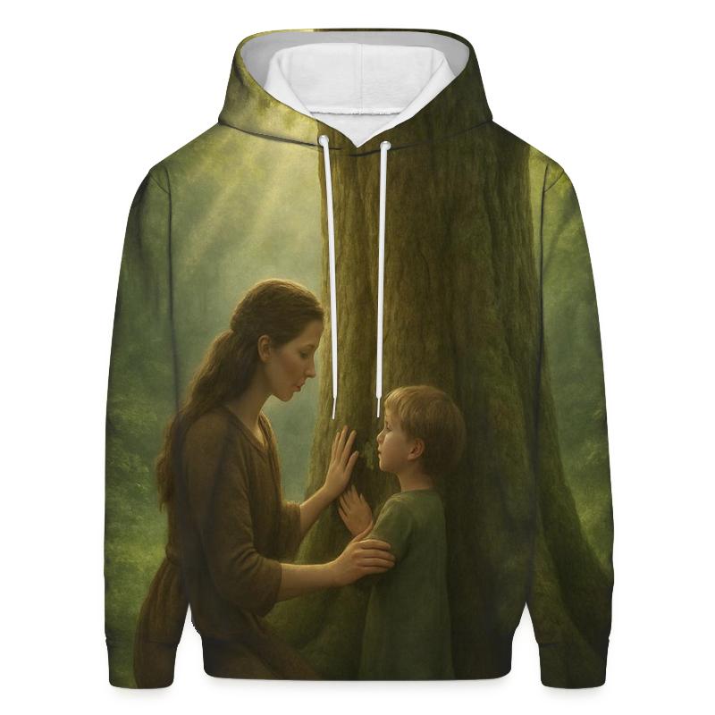 The Rooted Promise A Mother Who Holds The Family Tree Upright zip-up hoodies