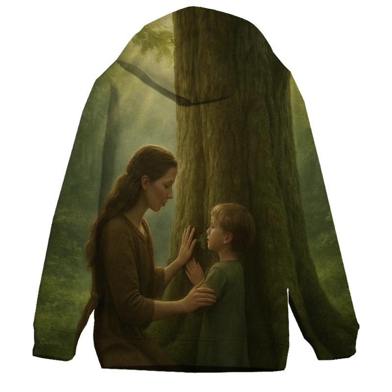 The Rooted Promise A Mother Who Holds The Family Tree Upright zip-up hoodies