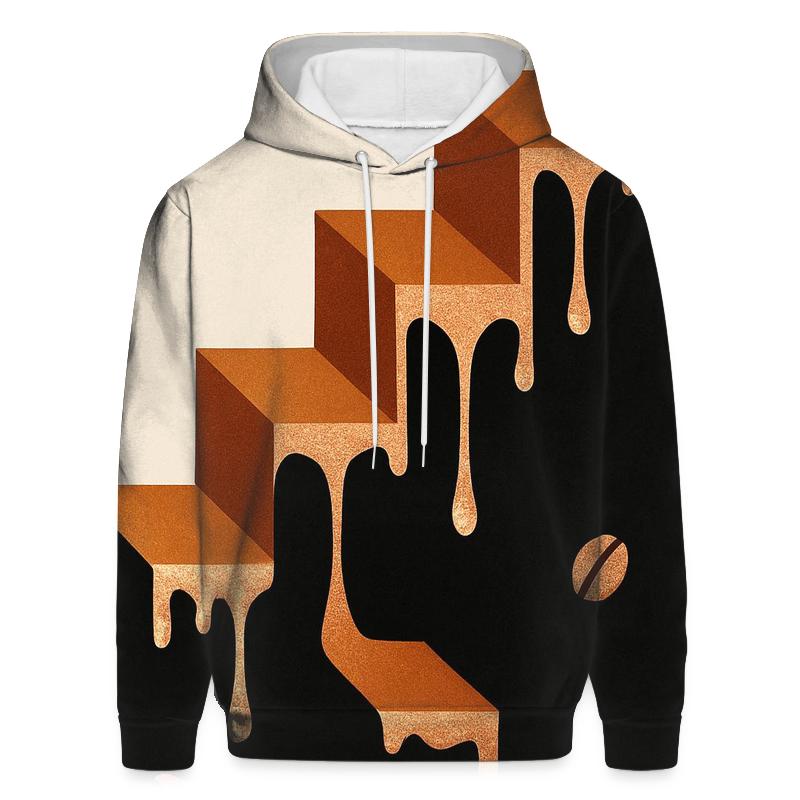 Copper Drip Geometry premium hoodies