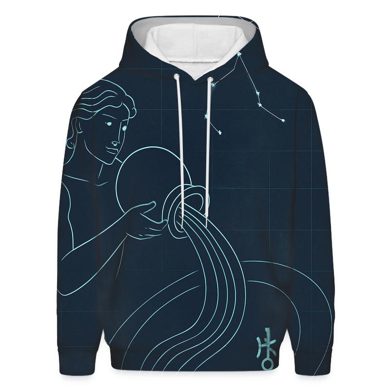 Aquarius Water Bearer Orbit Blueprint lightweight hoodies