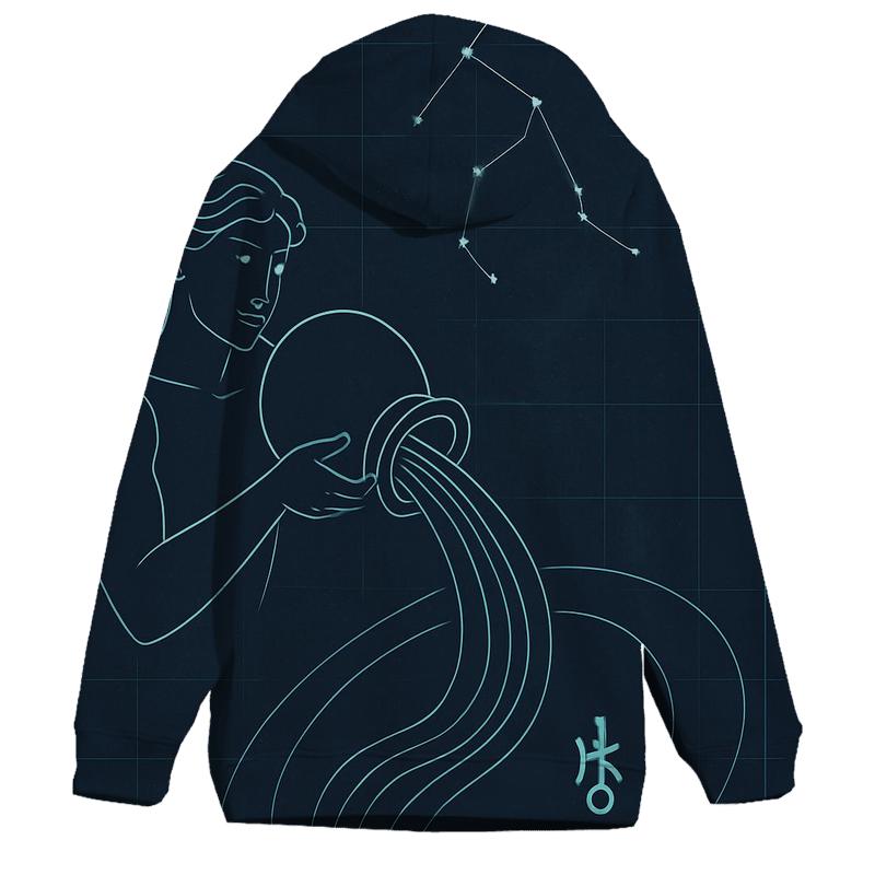 Aquarius Water Bearer Orbit Blueprint lightweight hoodies