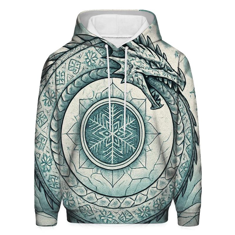 Ouroboros Glacier Ink Mandala hoodie trends
