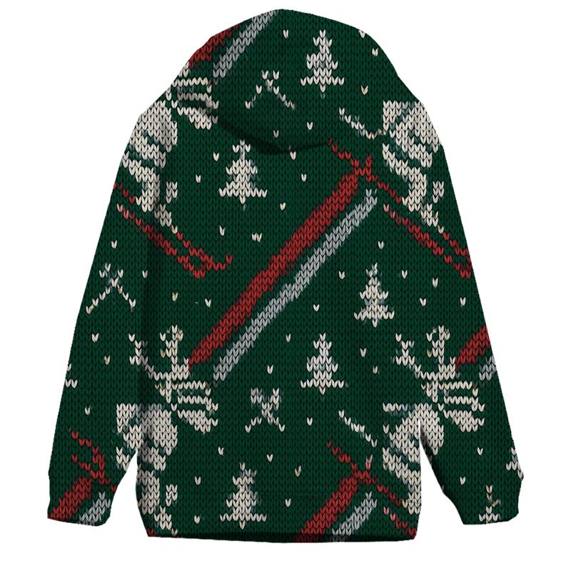 Reindeer Ski Slope Stripe Design printed hoodies