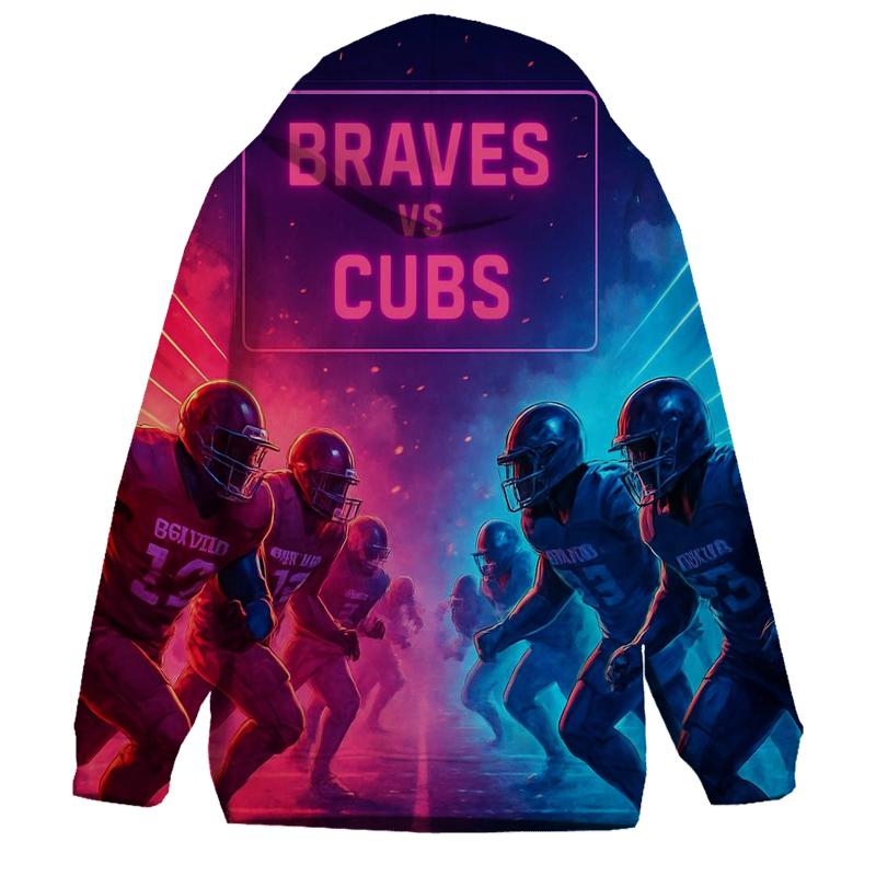 Neon Tunnel Charge Braves Vs Cubs printed hoodies