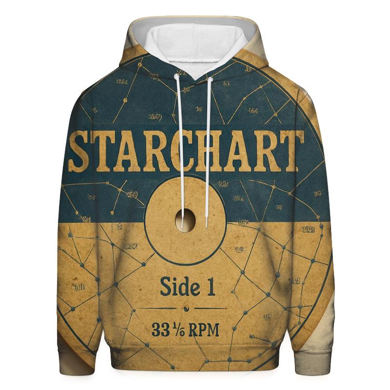 Faded Vinyl Record Astronomy Chart hoodie styles