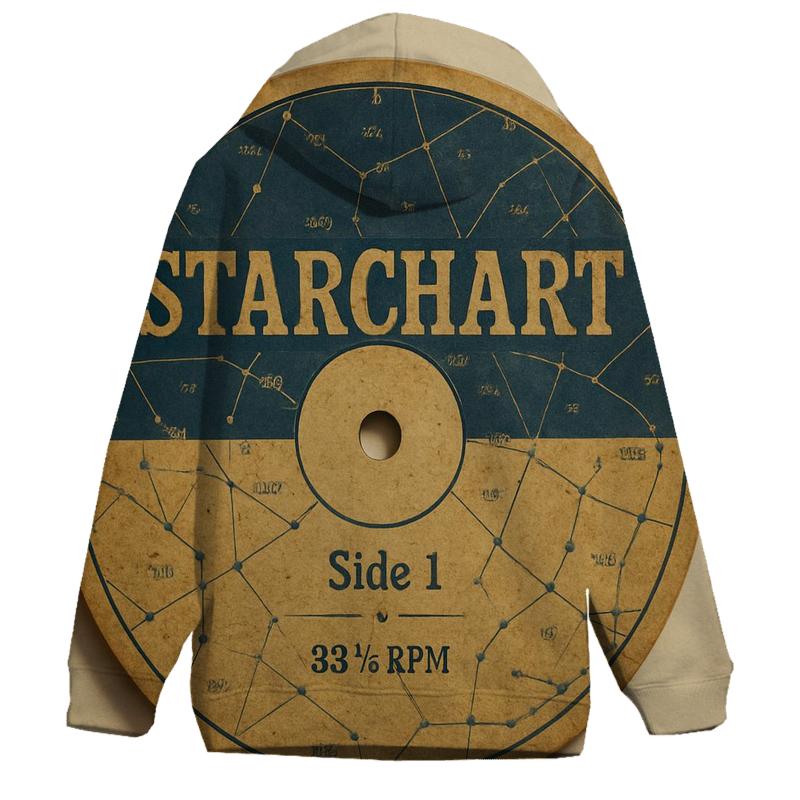 Faded Vinyl Record Astronomy Chart hoodie styles