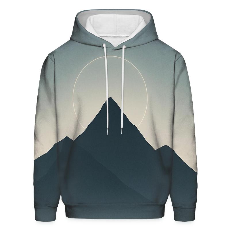 Mountain Silence Halo graphic hoodies