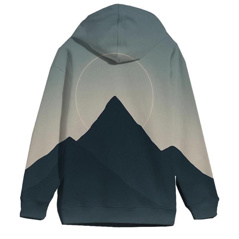 Mountain Silence Halo graphic hoodies