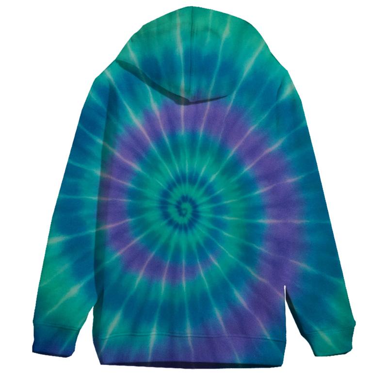 Aurora Spiral Overdye Whirlpool lightweight hoodies