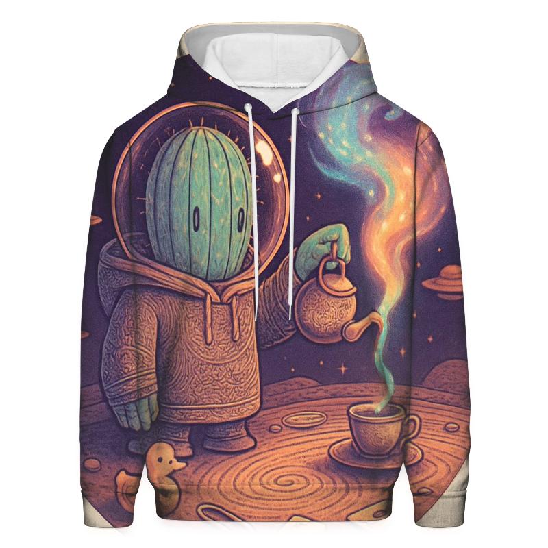 Cactus Astronaut Tea Ceremony premium hoodies