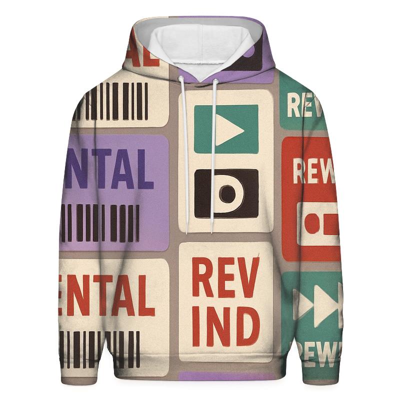 VHS Rental Sticker Collage hoodie styles