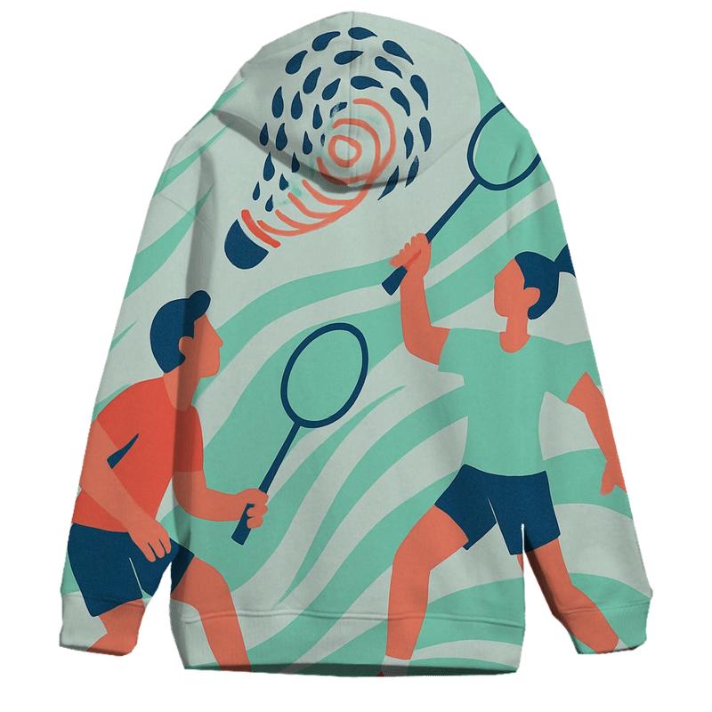Monsoon Badminton Whirl custom hoodies