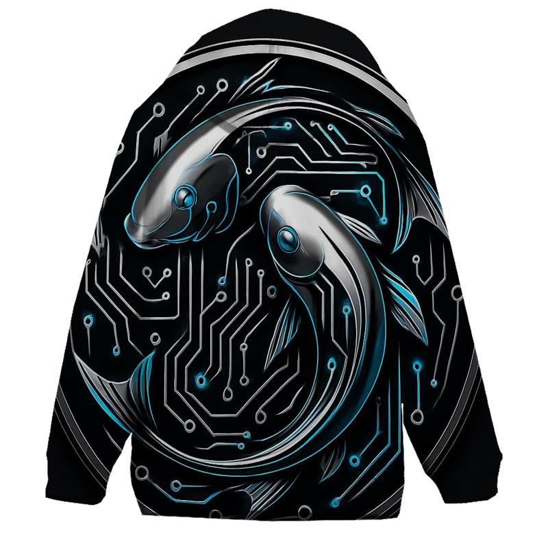 Chrome Koi Circuit Emblem lightweight hoodies