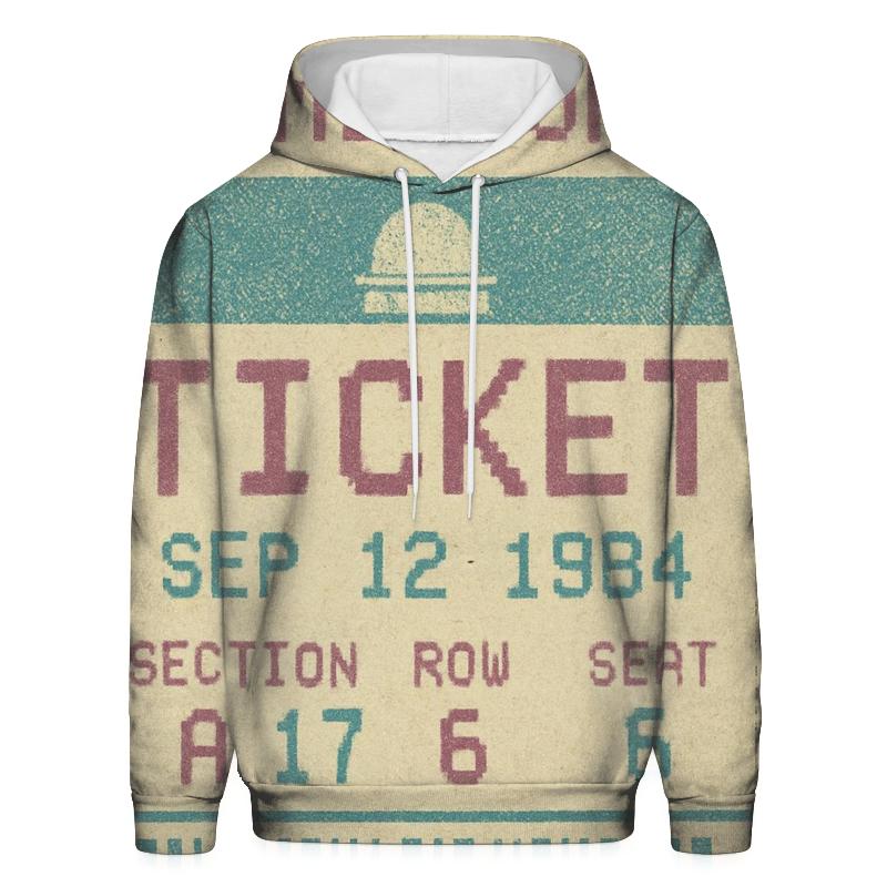 Distressed 1980s Planetarium Ticket Stub zip-up hoodies