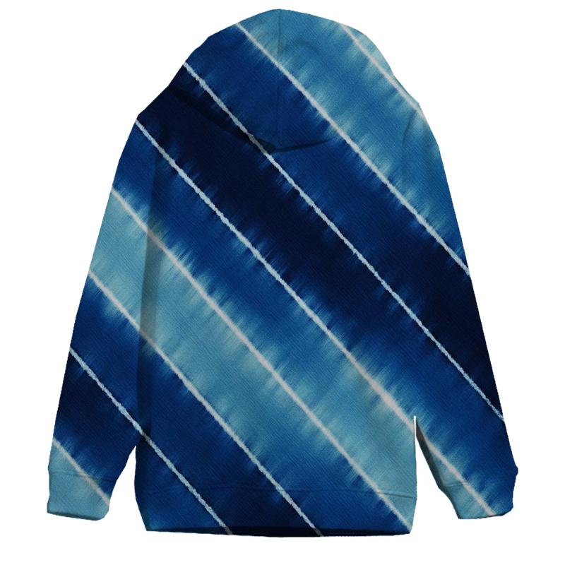 Indigo Arashi Meteor Slant graphic hoodies