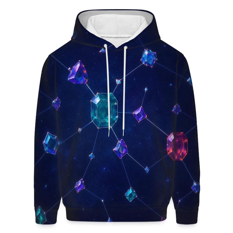 Jewel Tone Constellation Facets custom hoodies
