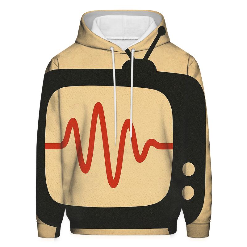 Retro TV Soundwave Screen hoodies fashion