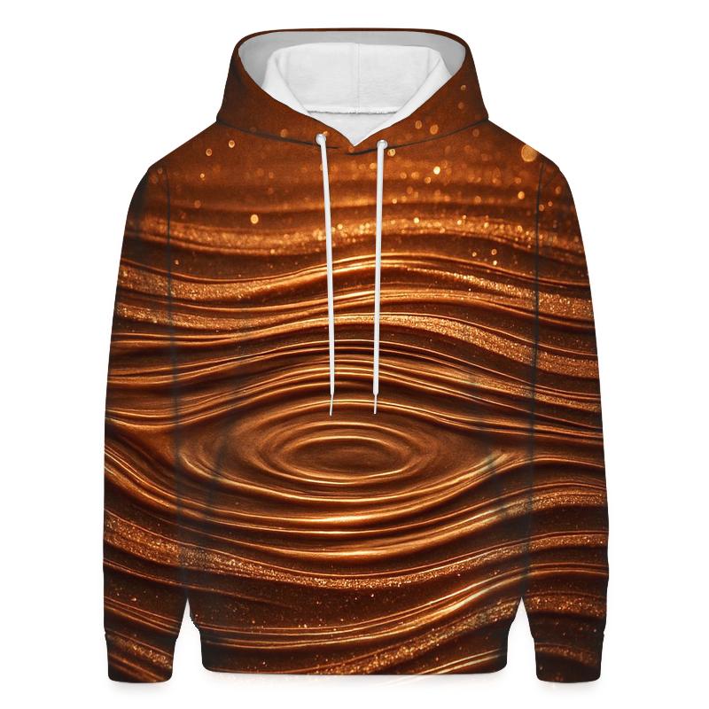Copper Bronze Ripple Mirage embroidered hoodies