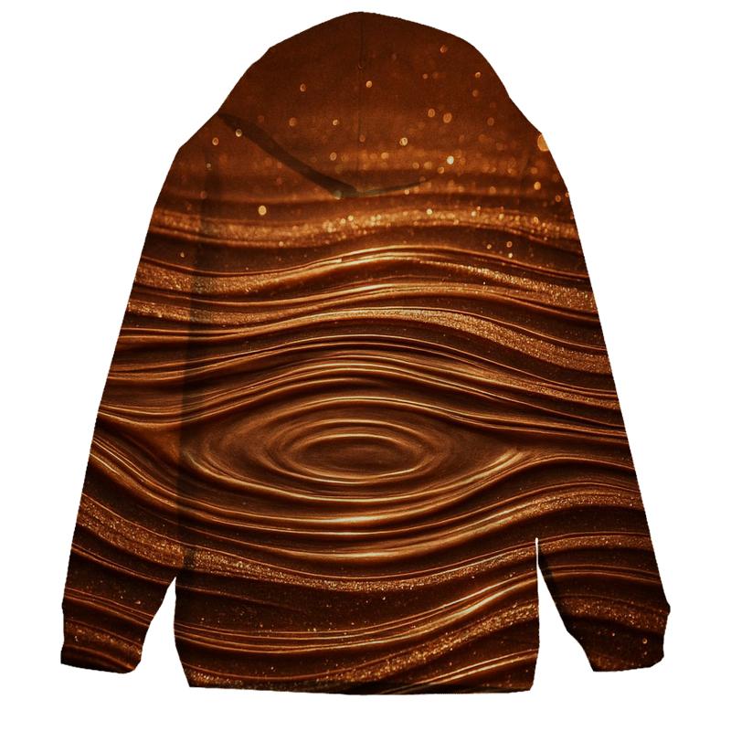 Copper Bronze Ripple Mirage embroidered hoodies