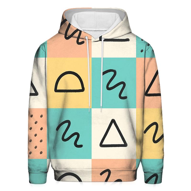 Memphis Notebook Doodle Grid hoodie designs
