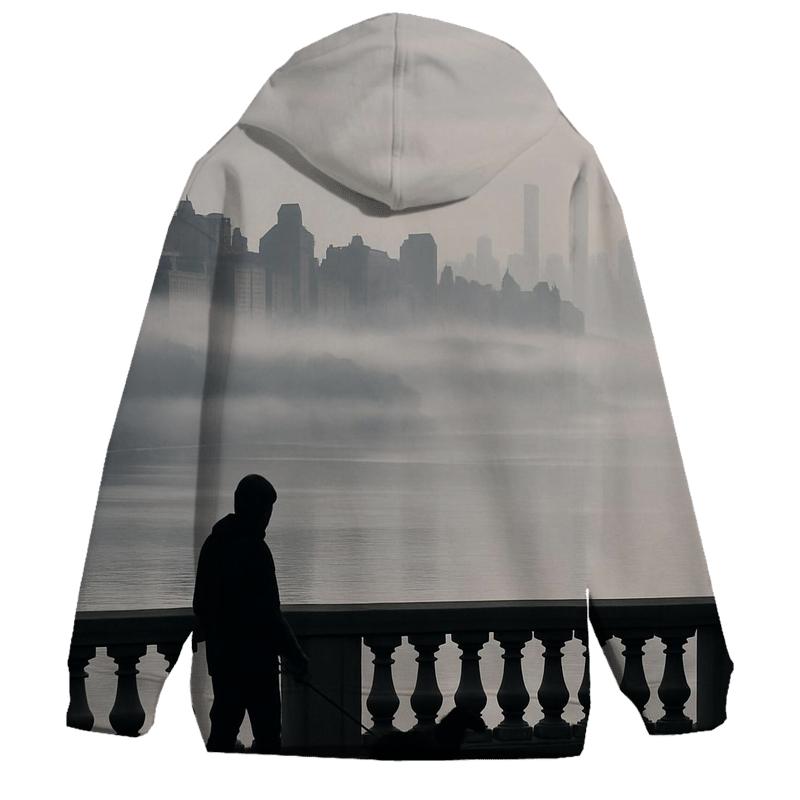 Fog Lifting Along The Hudson From Riverside Park Overlook graphic hoodies