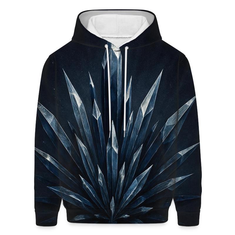 Midnight Crystal Crownburst embroidered hoodies