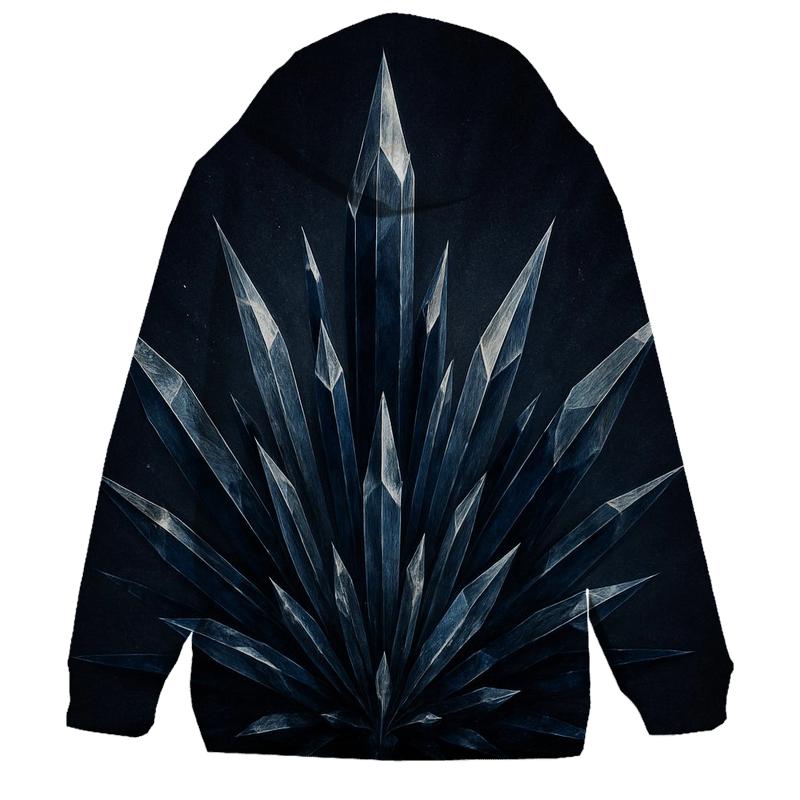 Midnight Crystal Crownburst embroidered hoodies