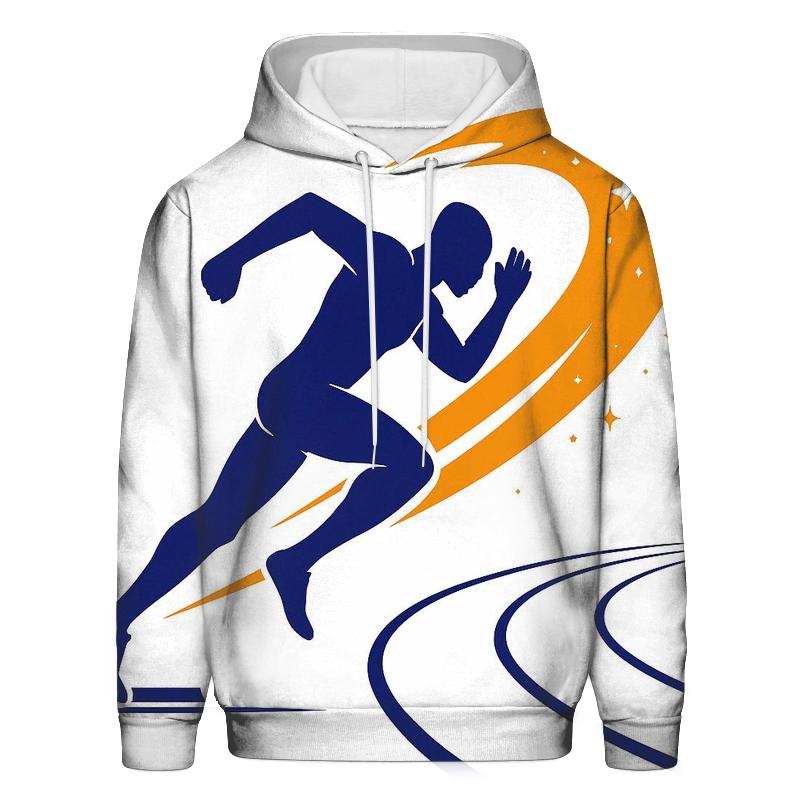 Comet Trail Track Sprint embroidered hoodies