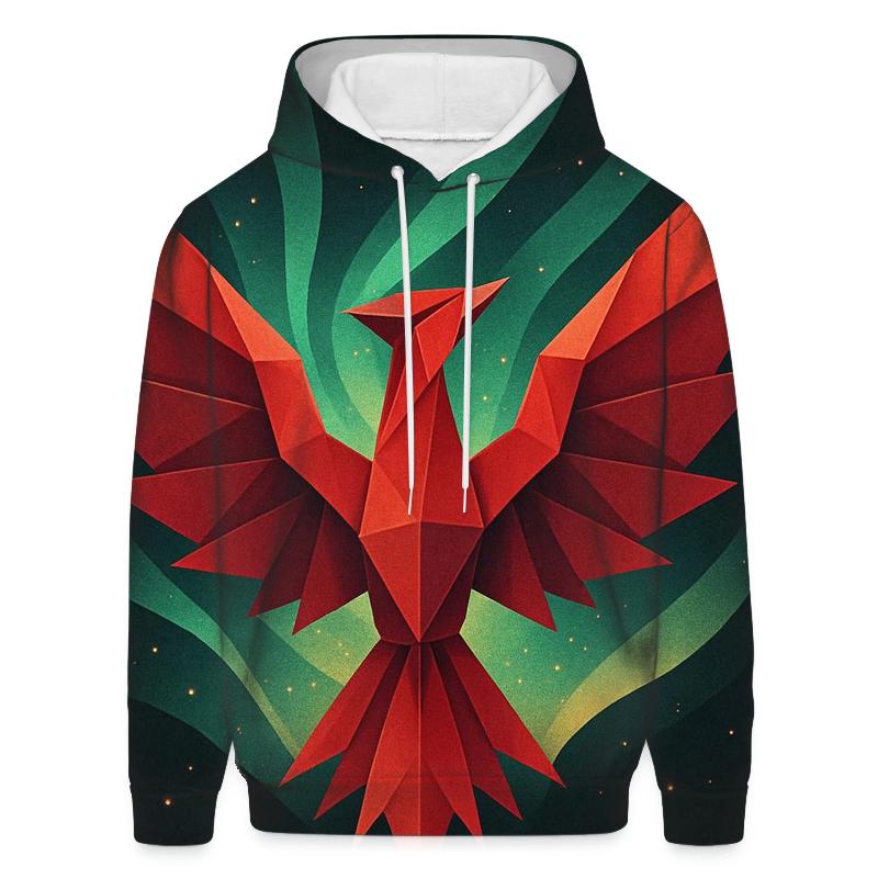 Origami Phoenix Aurora Burst hoodies fashion