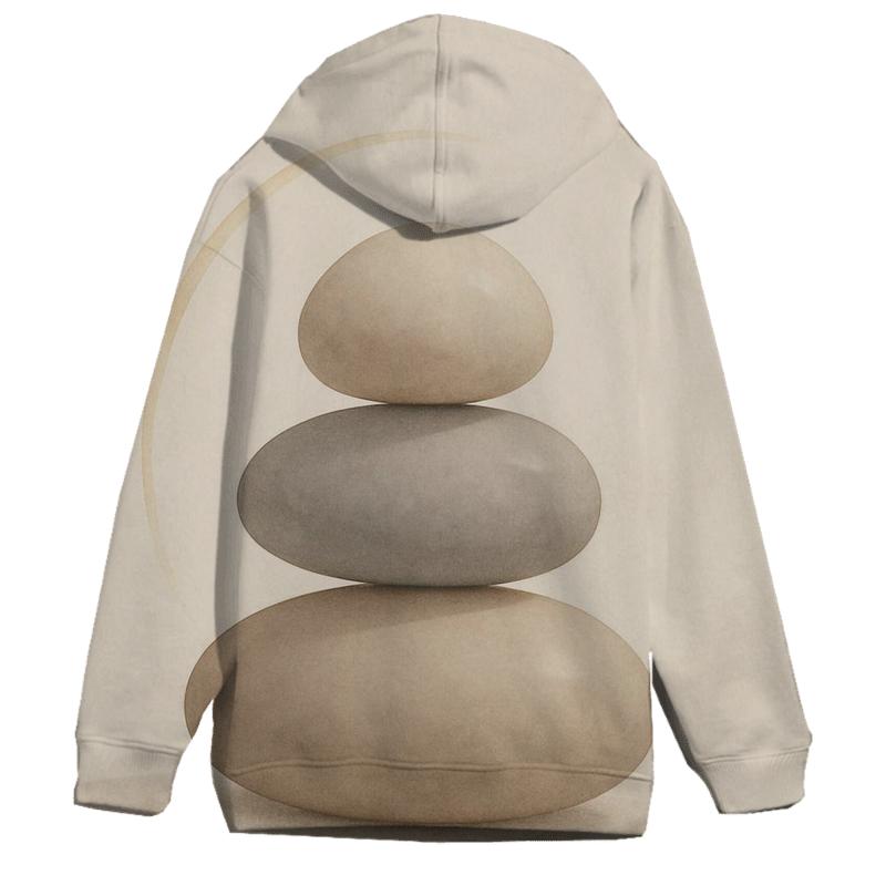 Quiet Stone Balance embroidered hoodies